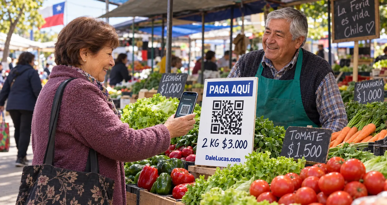 Persona realizando un cobro mediante DaleLucas